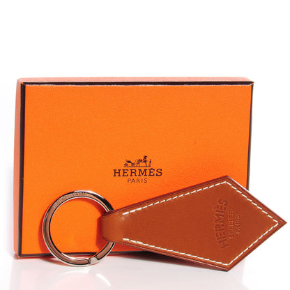 Hermes Fauve Barenia and Palladium Key Ring 5 of 5