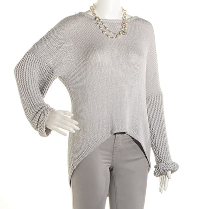 Chanel Crystal Pearl CC Long Necklace Silver 2 of 5
