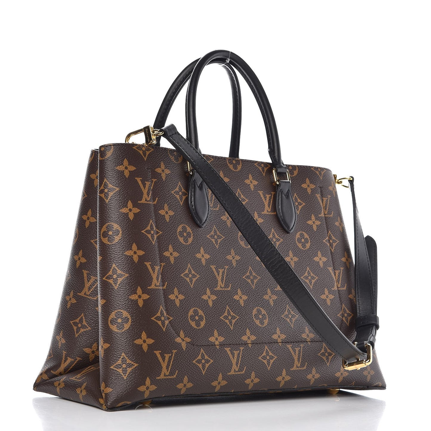 Monogram Flower Tote Black