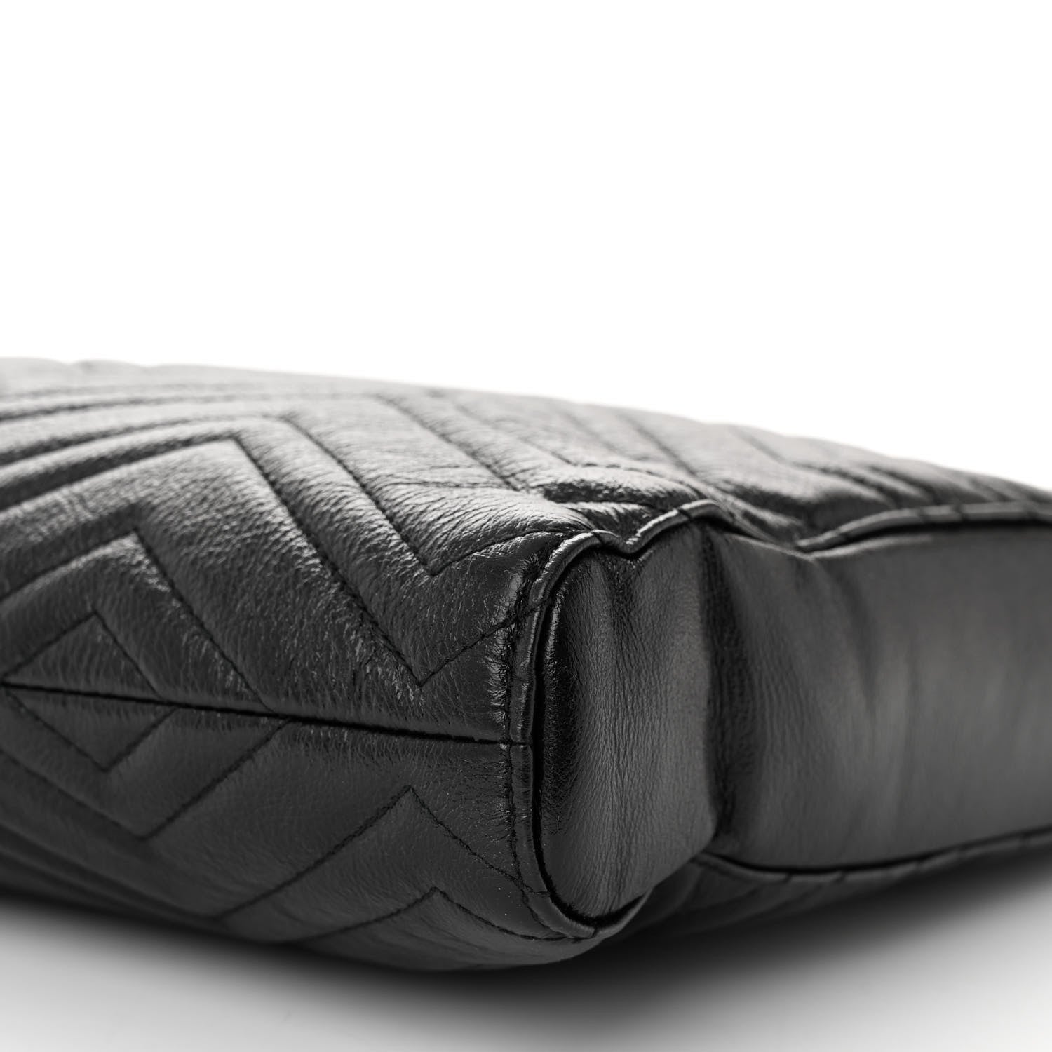 Gucci Vintage Calfskin Matelasse Medium GG Marmont Slim Tote Black 10 of 10