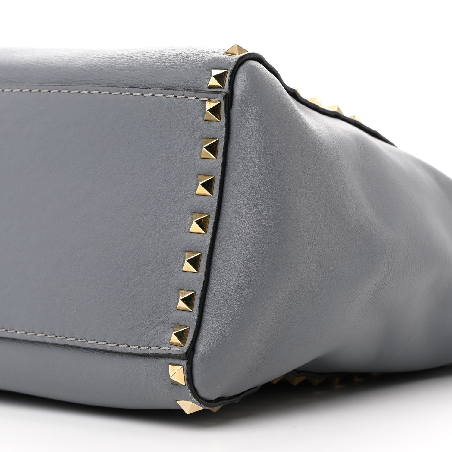 Valentino Garavani Vitello Rockstud Double Handle Tote London Stone 9 of 16
