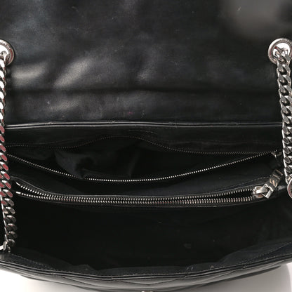 Saint Laurent Calfskin Y Quilted Monogram Large Loulou Chain Satchel Black 4 of 11