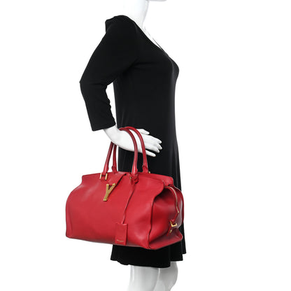 Saint Laurent Calfskin Medium Classic Y Cabas Red 2 of 21