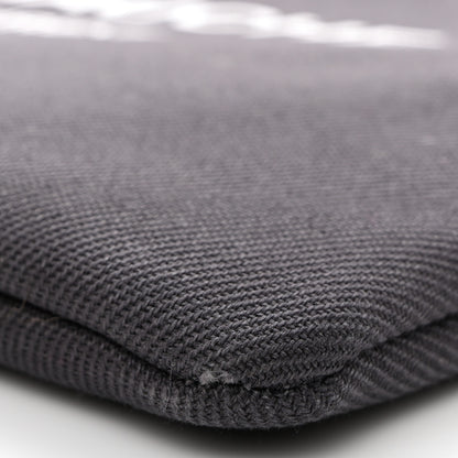 Saint Laurent Linen Canvas Rive Gauche Zipped Pouch Black 9 of 9