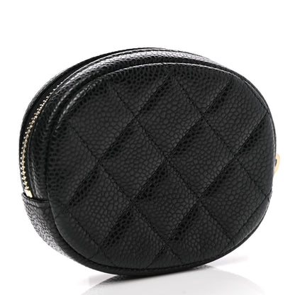 Chanel Caviar Quilted Zip Around Classic Coin Purse Black 3 of 8