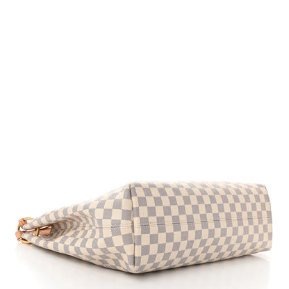Louis Vuitton Damier Azur Graceful MM Rose Ballerine 4 of 9