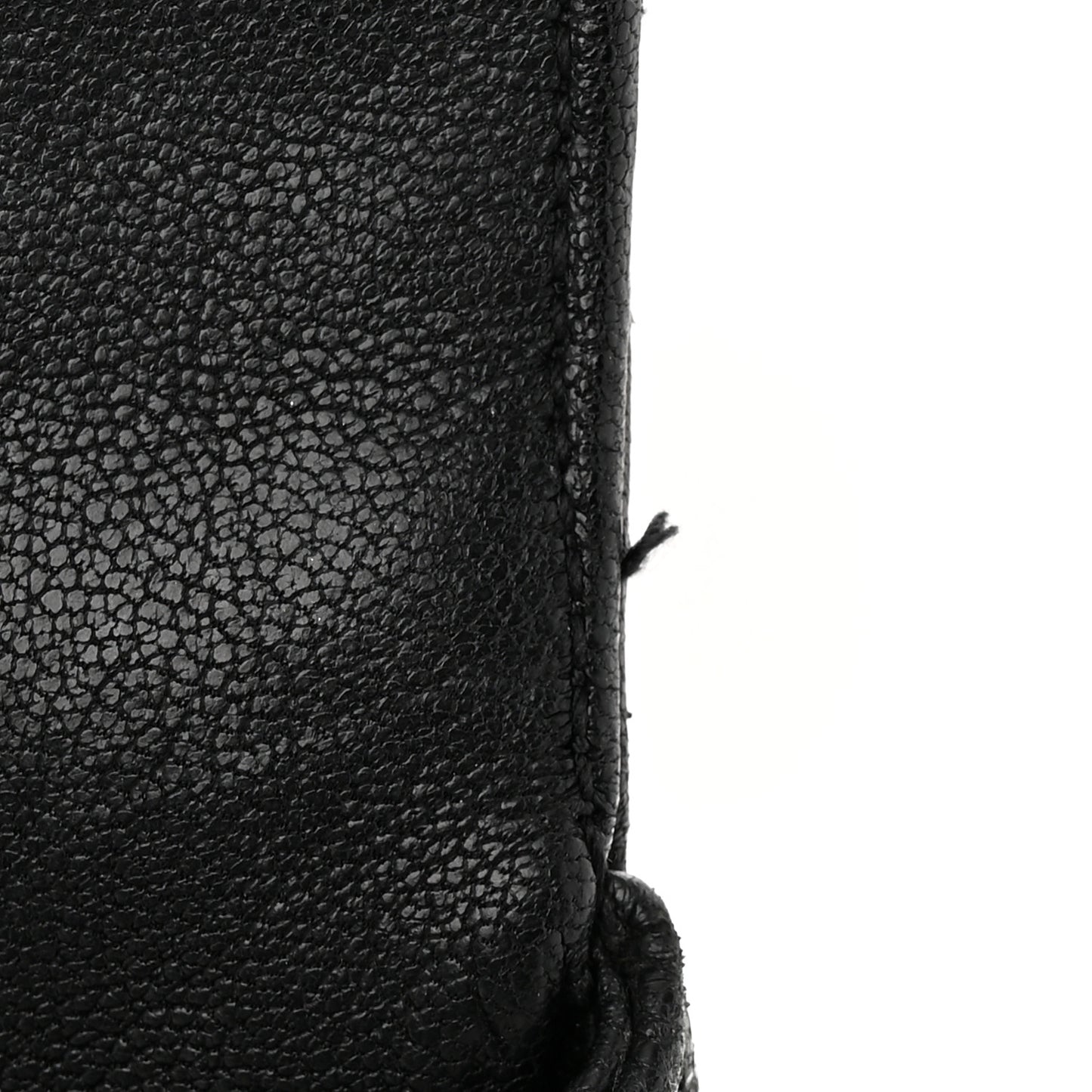 Sheepskin Matelasse Chevron Monogram Large College Satchel Black