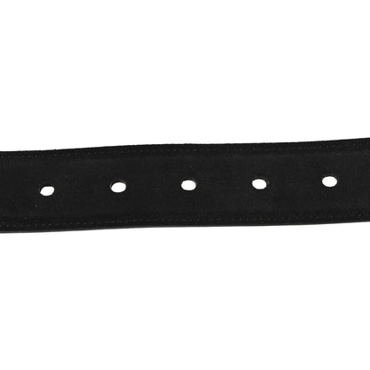 Saint Laurent Suede Monogram Square Buckle Belt 80 32 Black 3 of 6