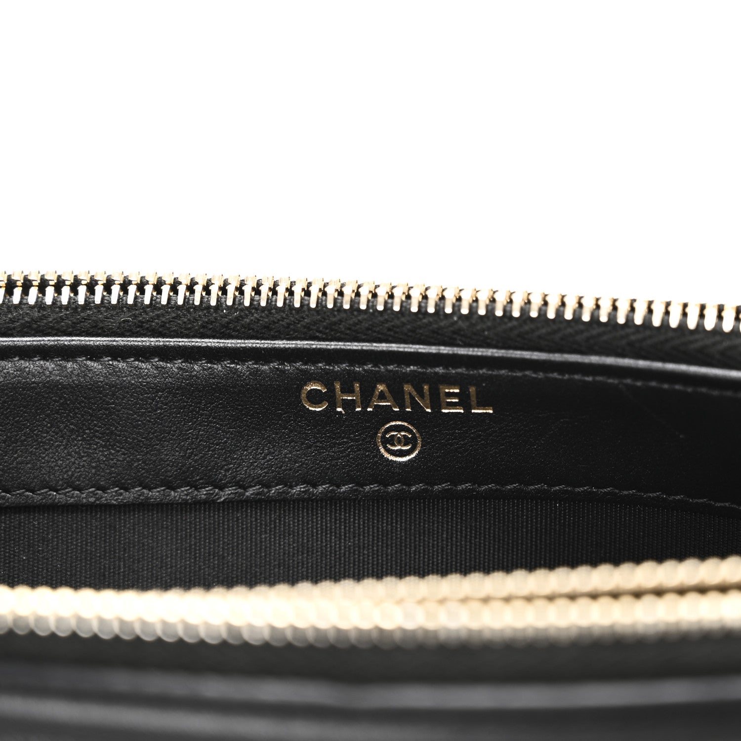 Chanel Caviar Quilted CC Filigree Clutch With Chain Beige Black 8 of 13