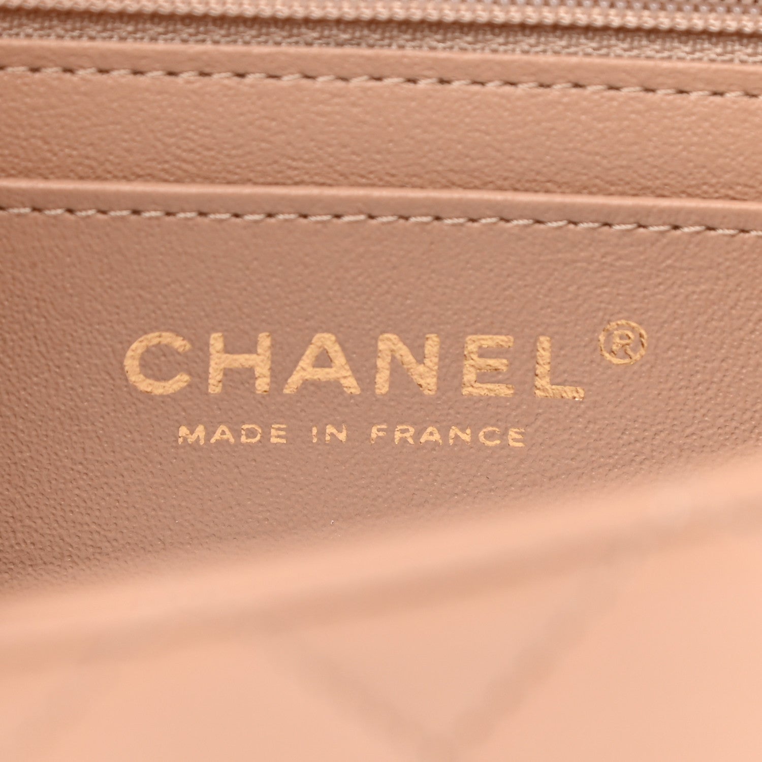 Chanel Lambskin Quilted Mini Top Handle Rectangular Flap Beige 6 of 9