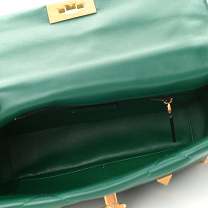 Valentino Garavani Nappa Large Roman Stud Shoulder Bag Jungle 4 of 8