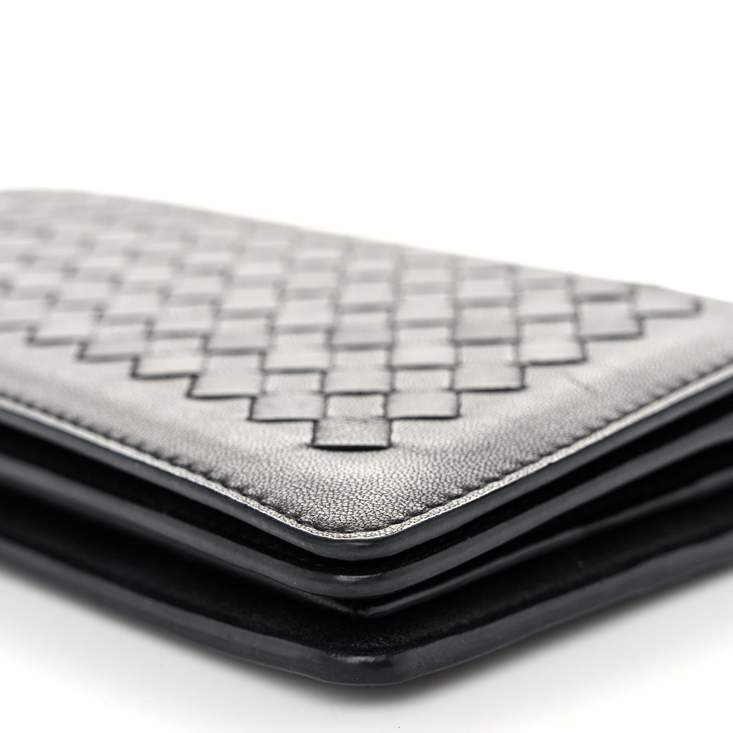 Bottega Veneta Nappa Intrecciato Continental Wallet on Chain Black 10 of 13