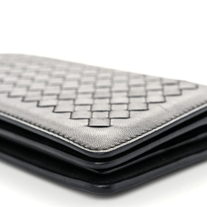 Bottega Veneta Nappa Intrecciato Continental Wallet on Chain Black 10 of 13