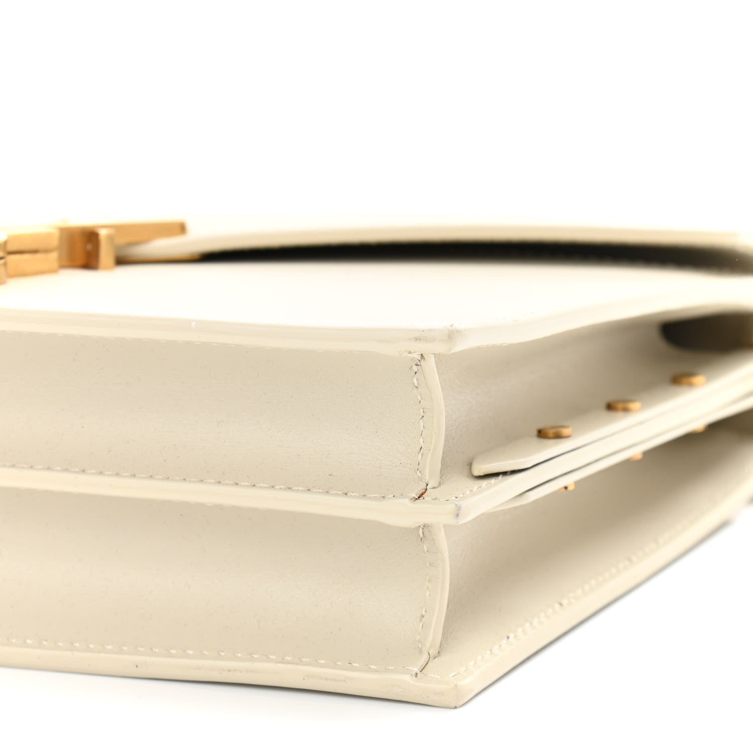 Saint Laurent Calfskin Monogram Cassandra Clasp Bag Porcellana 11 of 14