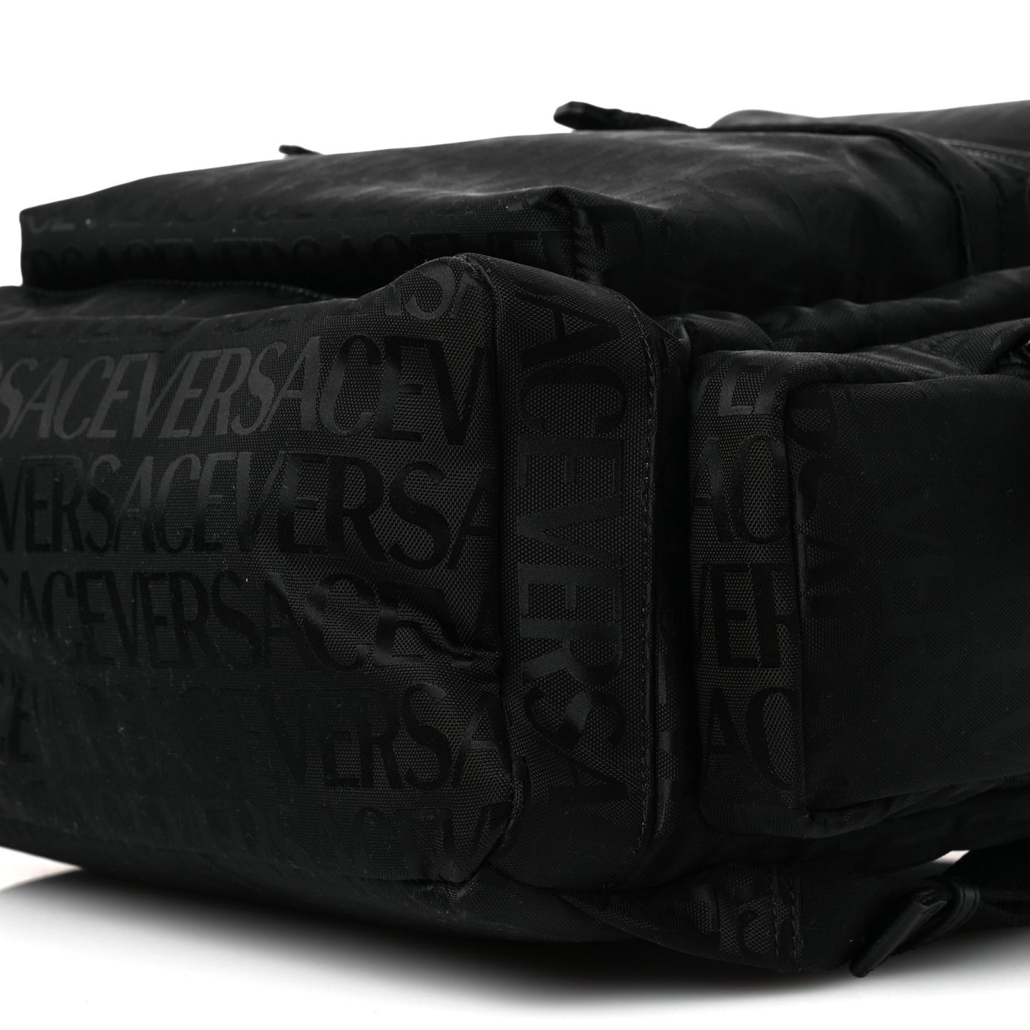 Nylon Logo Neo Backpack Black