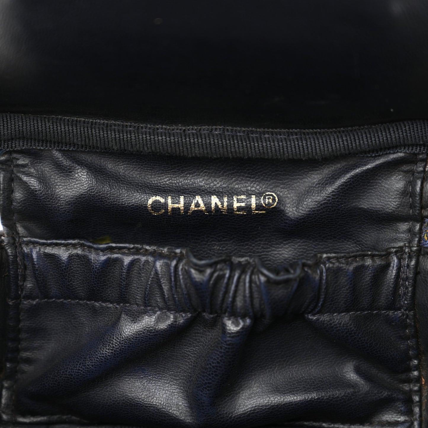 Denim Vanity Cosmetic Case Blue