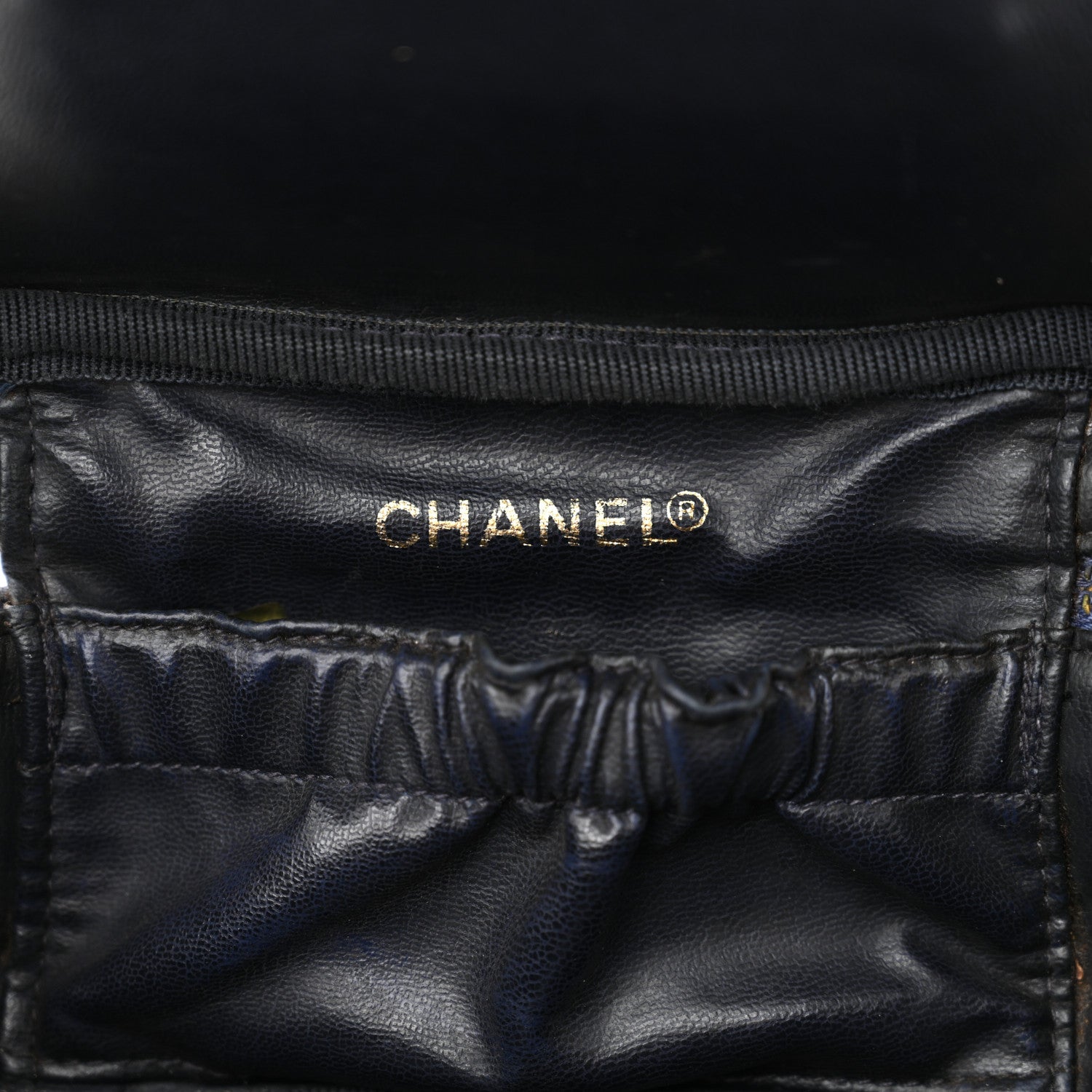 Chanel Denim Vanity Cosmetic Case Blue 6 of 16