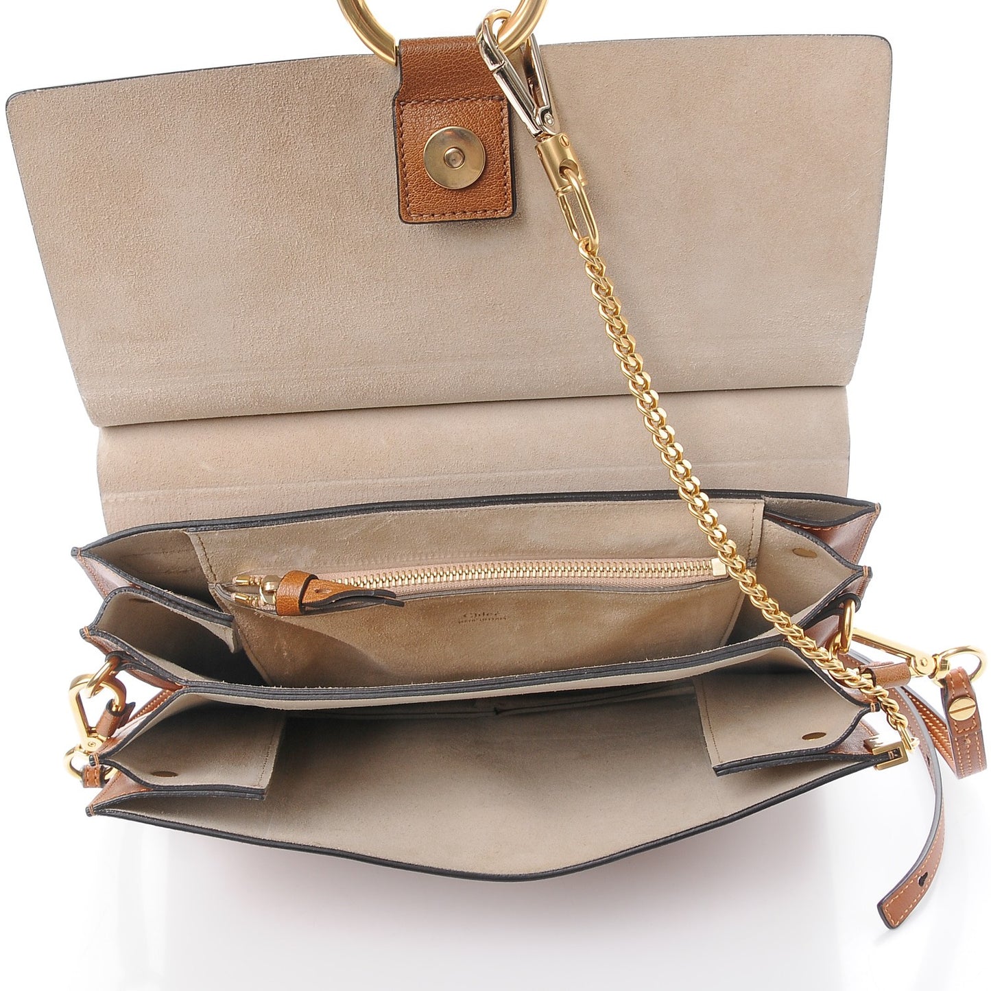 Goatskin Medium Faye Shoulder Bag Caramel