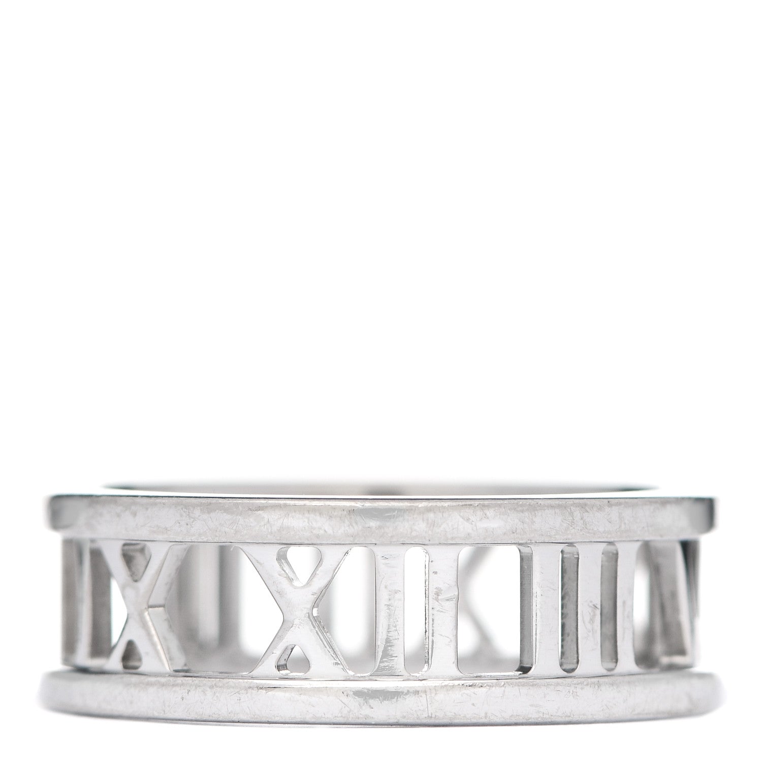 Tiffany 18K White Gold Open Atlas Ring 56 7.5 1 of 5