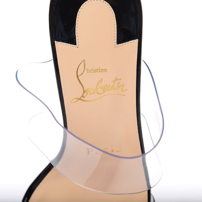 Christian Louboutin Patent PVC Just Nothing 85 Slide Sandals 36.5 Black 6 of 8