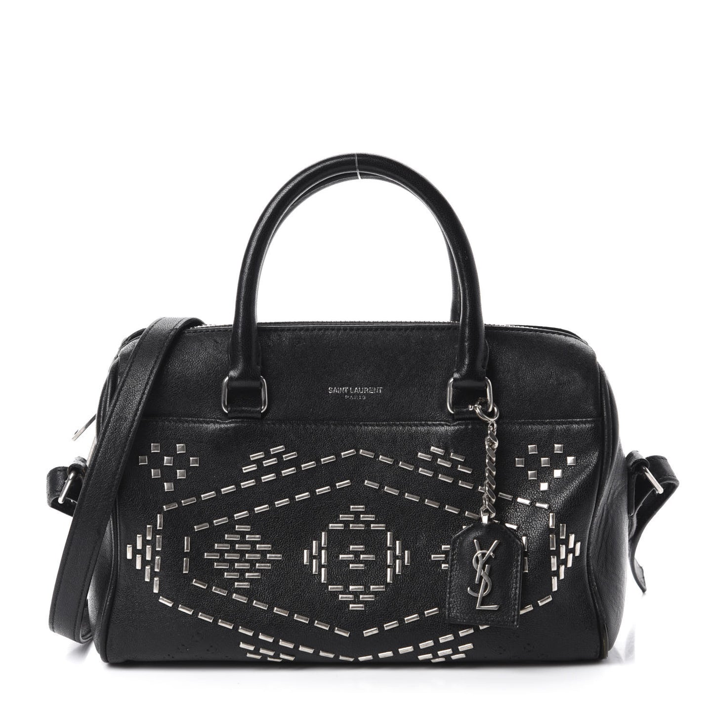Calfskin Studded Classic Baby Duffle Black
