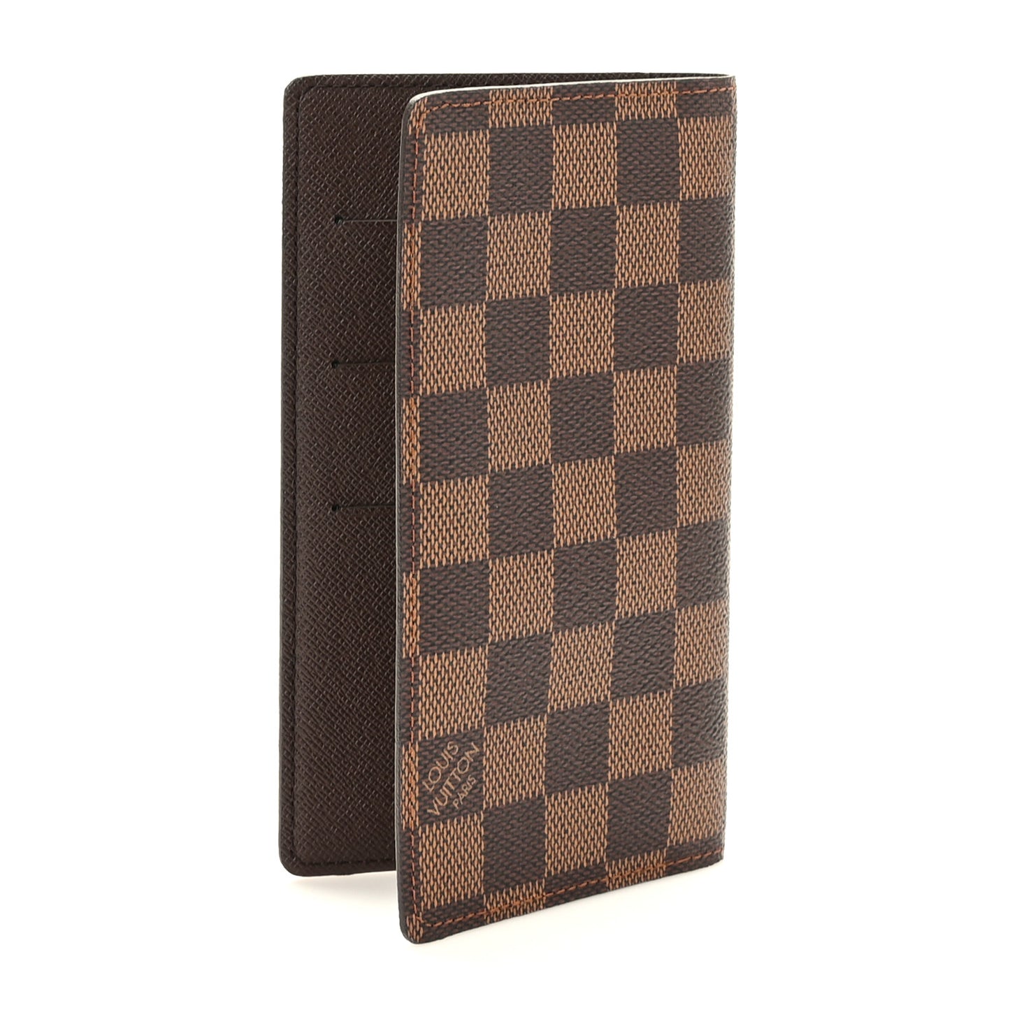 Damier Ebene Checkbook Cover Wallet