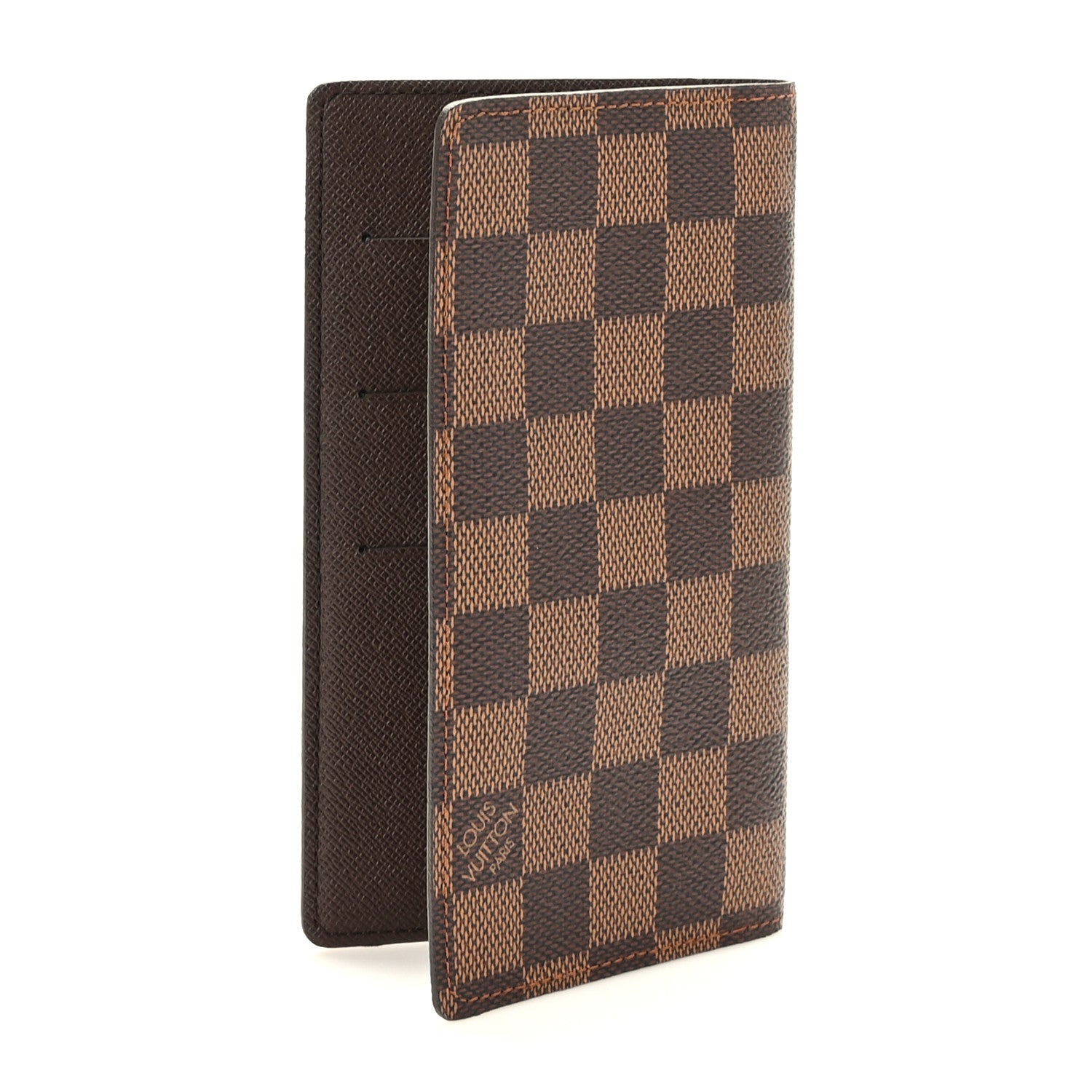 Louis Vuitton Damier Ebene Checkbook Cover Wallet 3 of 7