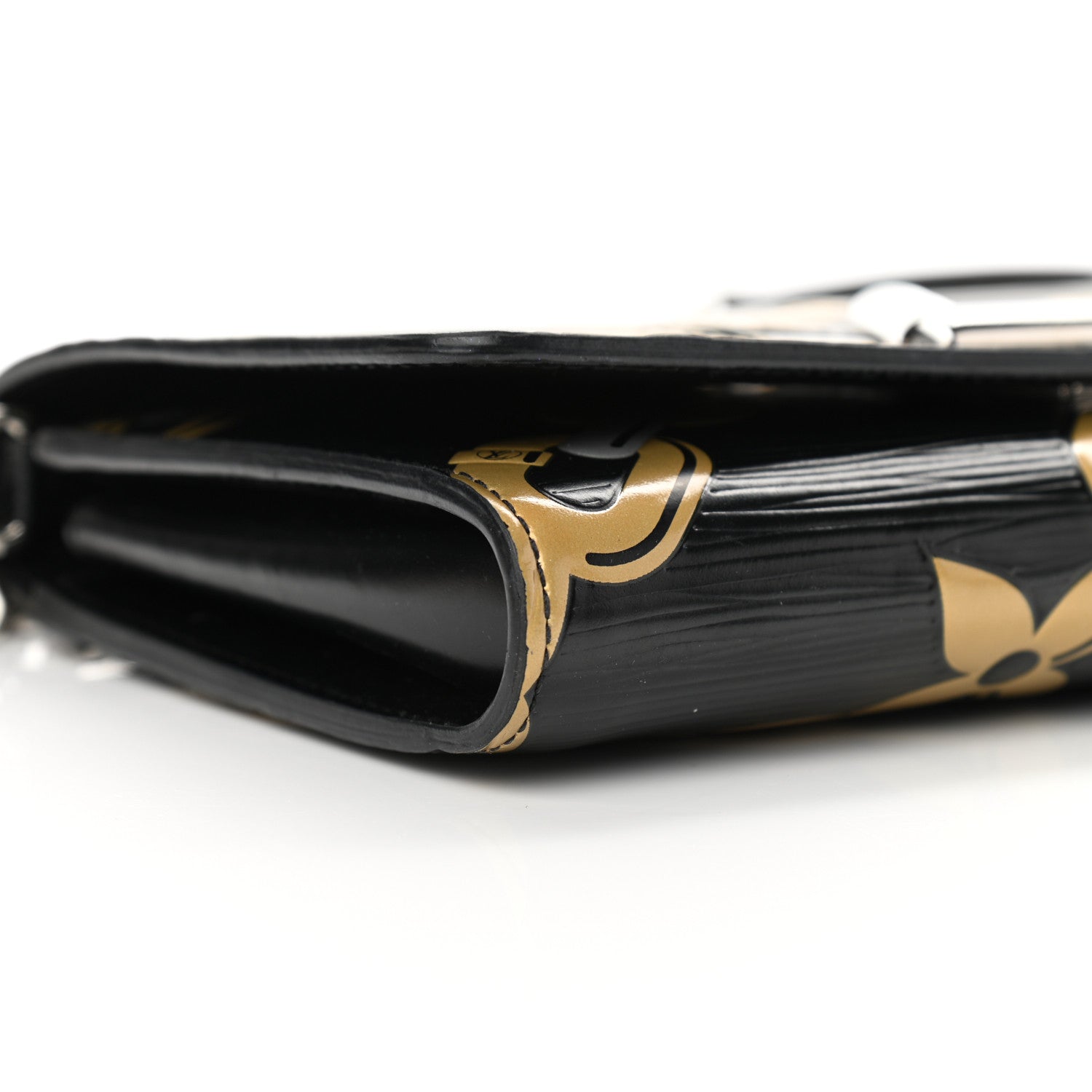 Louis Vuitton Epi Chain Flower Print Twist Chain Wallet Black 9 of 12