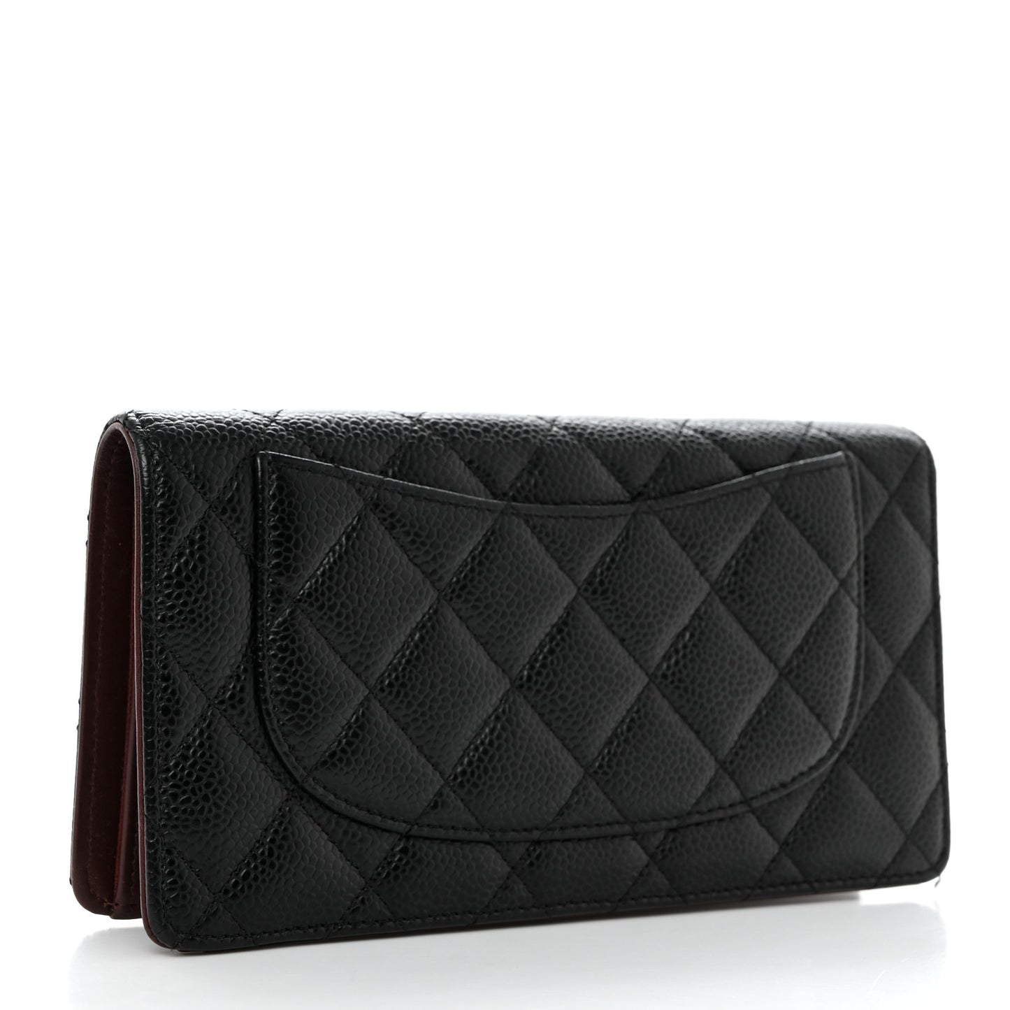 Caviar Quilted Yen Wallet Black