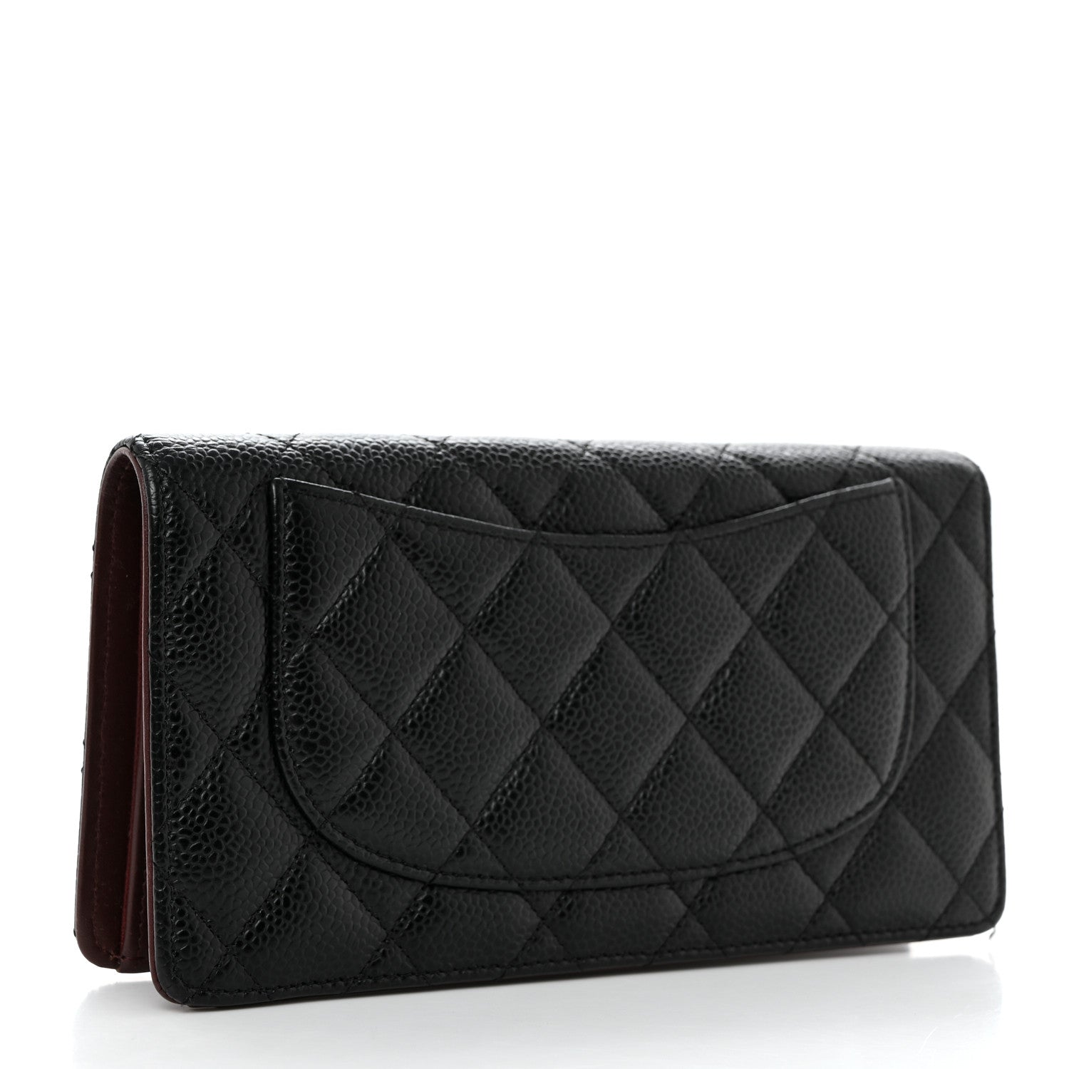 Chanel Caviar Quilted Yen Wallet Black 3 of 8