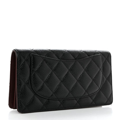 Chanel Caviar Quilted Yen Wallet Black 3 of 8