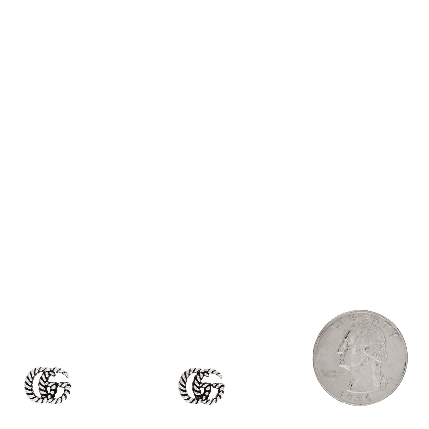 Sterling Silver Torchon Double G Earrings