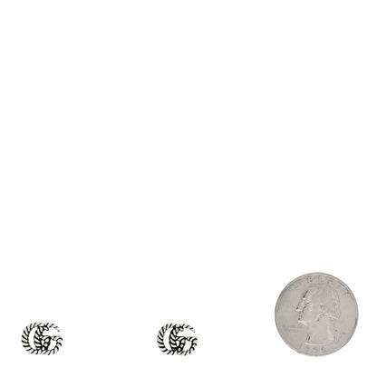 Gucci Sterling Silver Torchon Double G Earrings 2 of 4