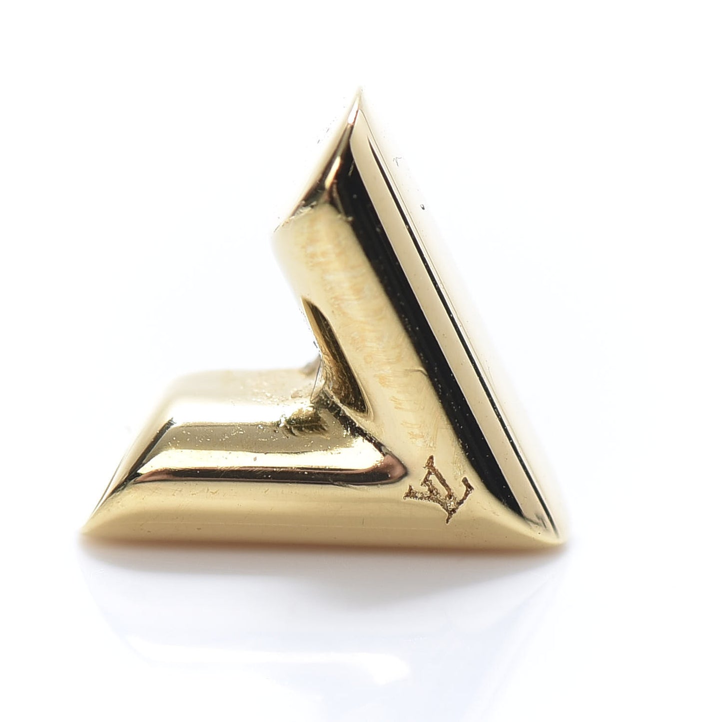 Brass Essential V Stud Earrings Gold