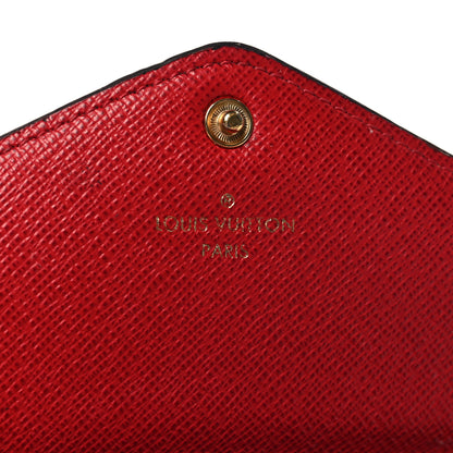 Louis Vuitton Damier Ebene Josephine Wallet Red 7 of 8