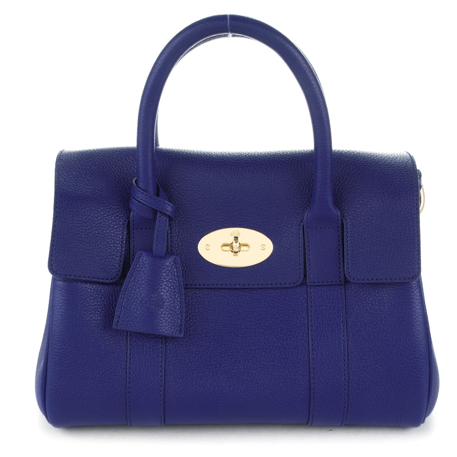 Mulberry Classic Grain Small Bayswater Satchel Neon Blue 1 of 9