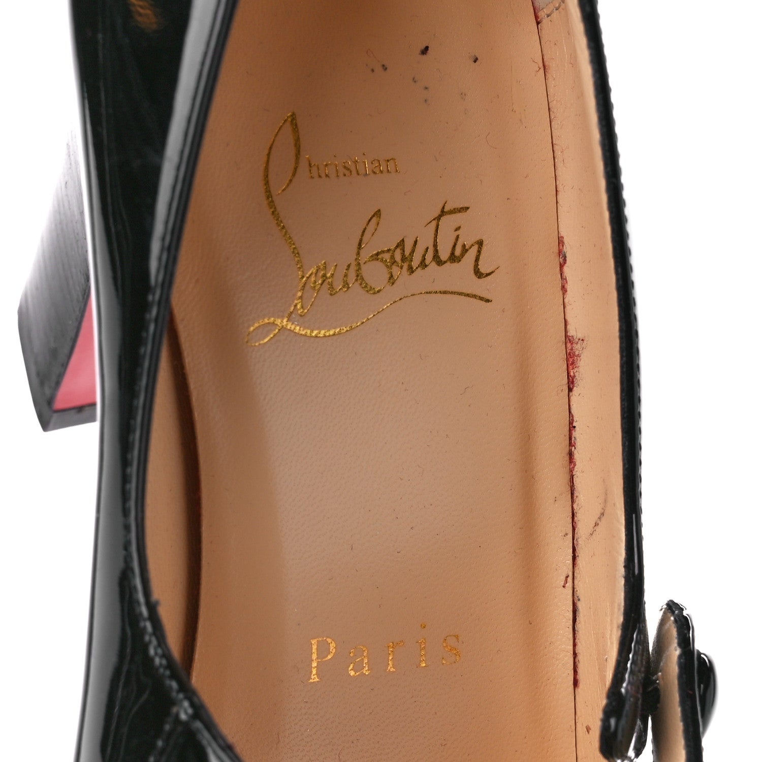 Christian Louboutin Patent Top Street 85 Mary Jane Pumps 37.5 Black 8 of 9