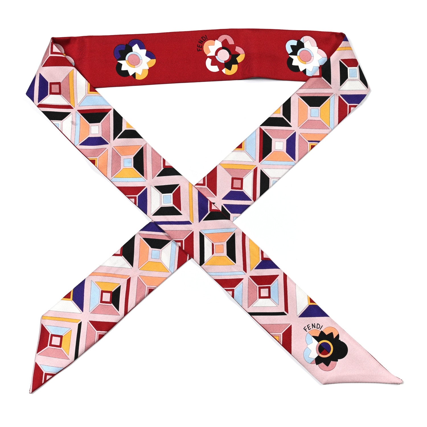 Fendi Silk Flowerland Bandeau Multicolor 1 of 4
