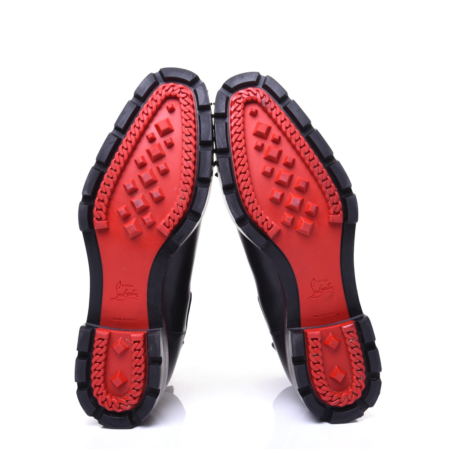 Christian Louboutin Calfskin Mens Melon Spikes Flat Chelsea Boots 43.5 Black 8 of 13