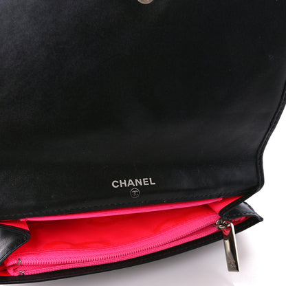 Chanel Calfskin Quilted Cambon Flap Wallet Black White 6 of 10