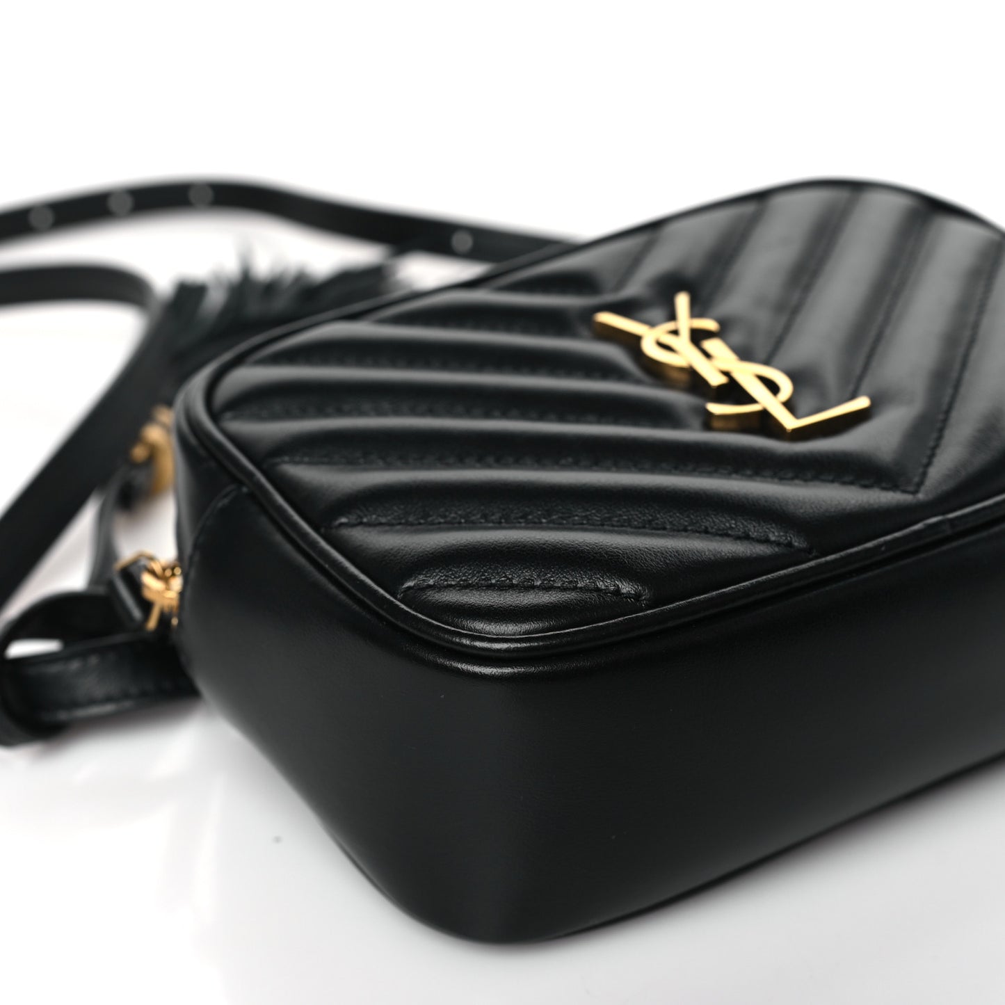 Calfskin Matelasse Monogram Lou Belt Bag Black