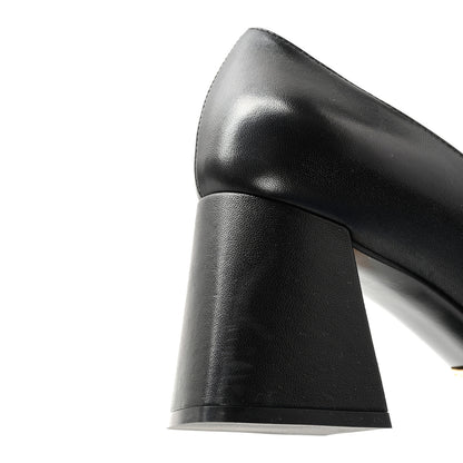Gucci Malaga Kid Horsebit 75mm Pumps 38 Black 10 of 11
