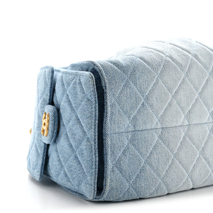 Chanel Washed Denim Quilted Small Chanel 25 Handbag Blue 9 of 10