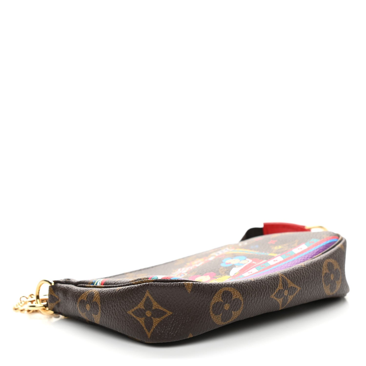 Louis Vuitton Monogram 2020 Christmas Animation Bumper Cars Mini Pochette Accessories Coquelicot 4 of 6