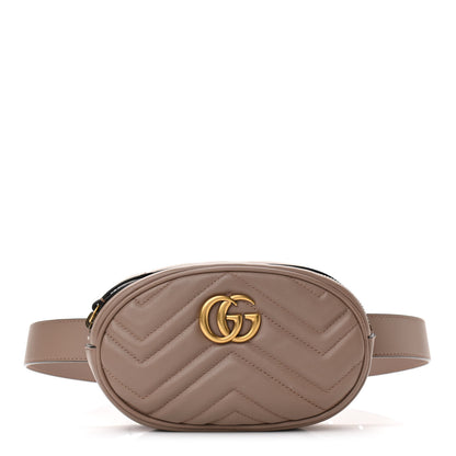 Gucci Calfskin Matelasse GG Marmont Belt Bag 75 30 Porcelain Rose 1 of 11