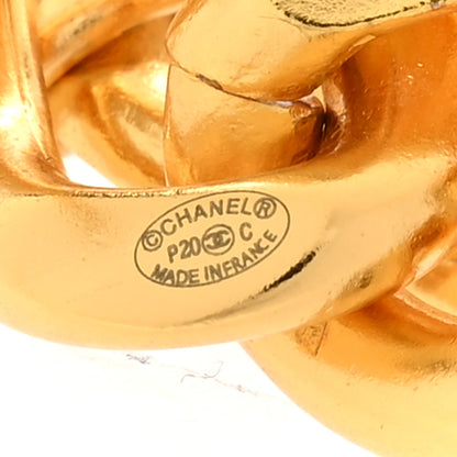 Chanel CC Drop Chain Drop Earrings Gold 4 of 6