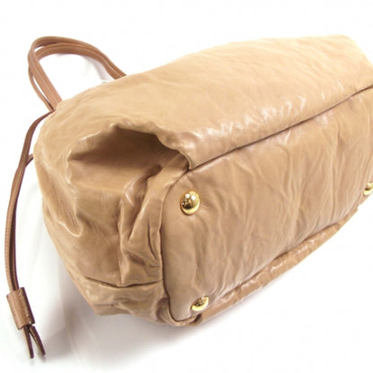Prada Napa Antique Beige Leather Bag 5 of 11