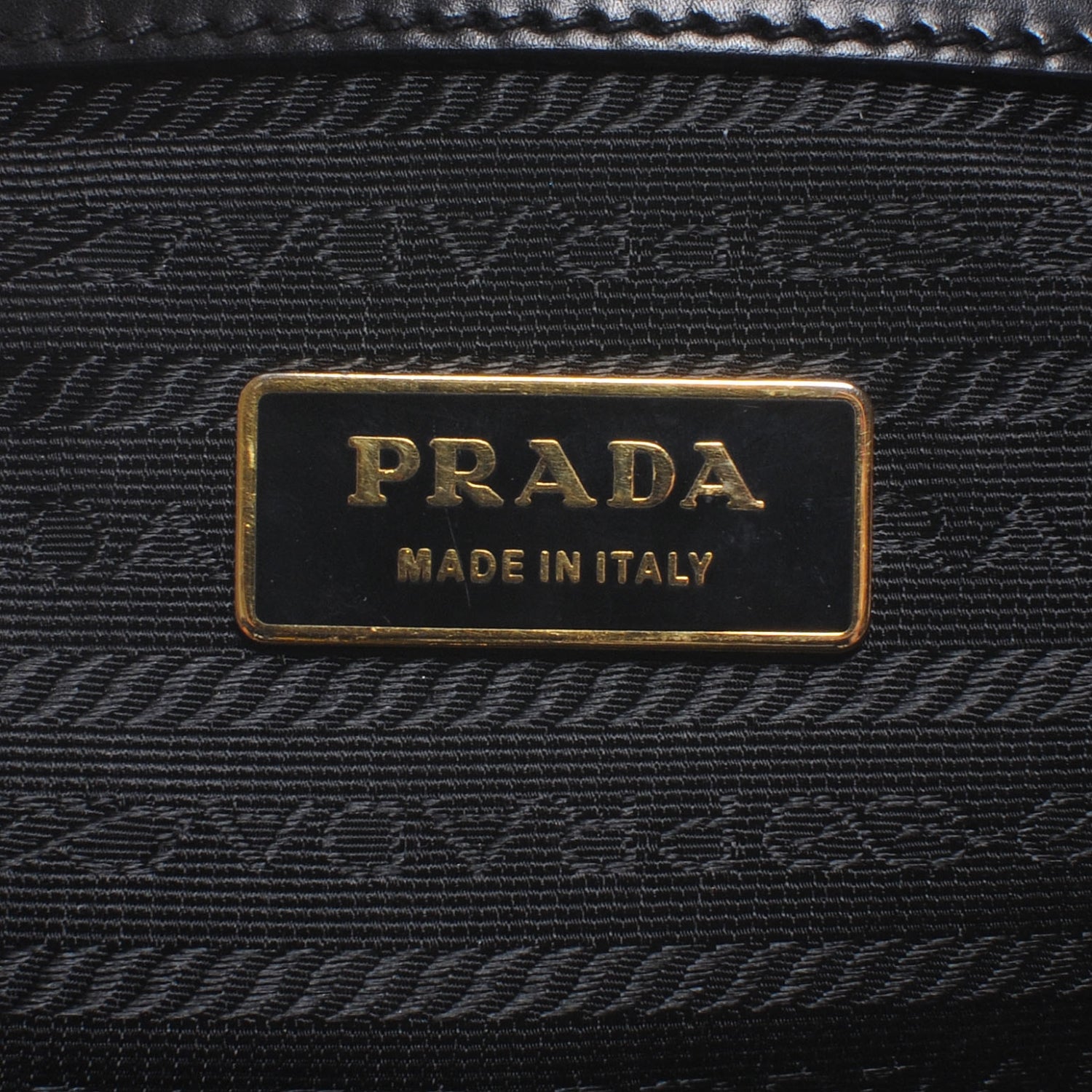 Prada Leather Logo Bowling Bag Black 6 of 7