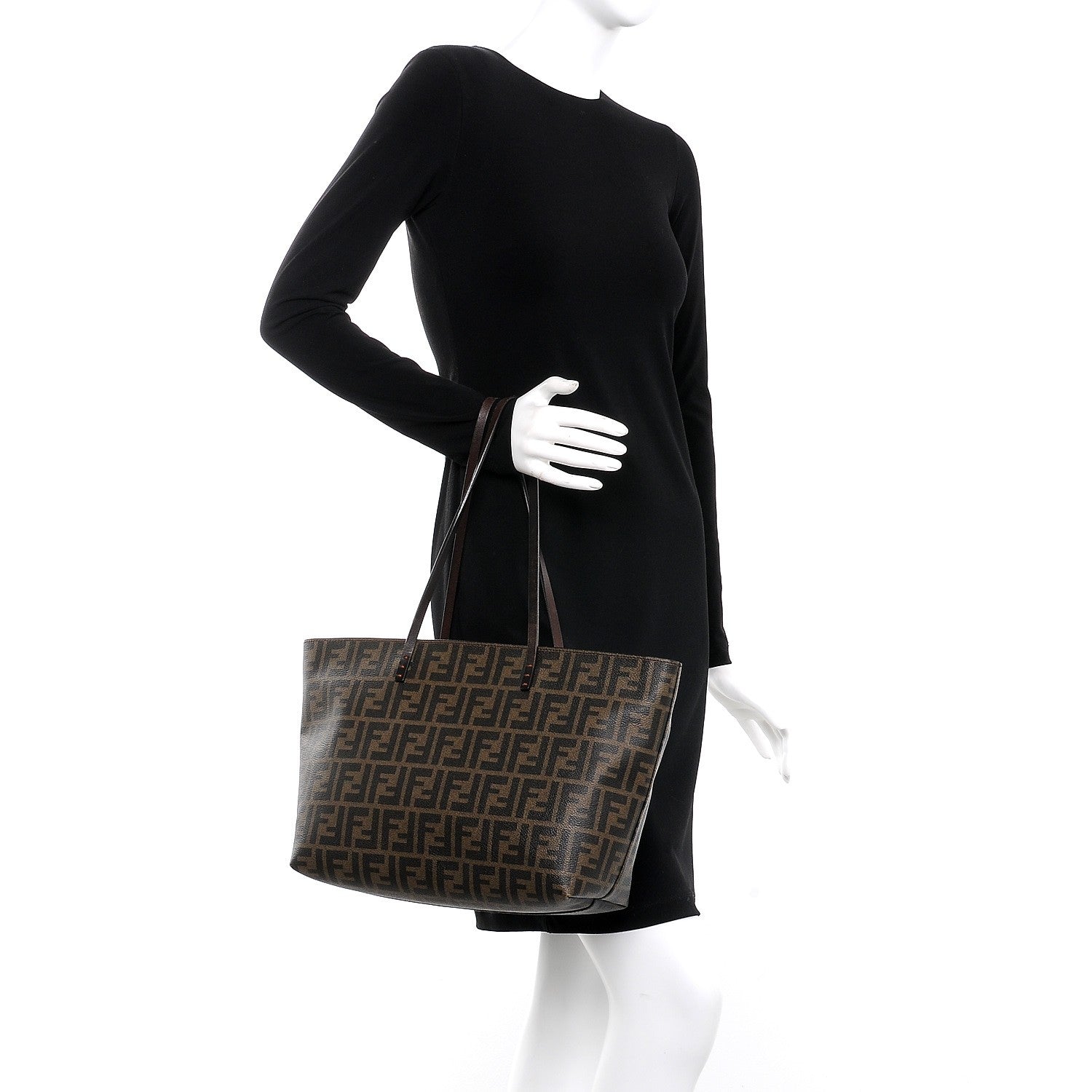Fendi Zucca Spalmati Small Roll Tote Tobacco Orange 2 of 11