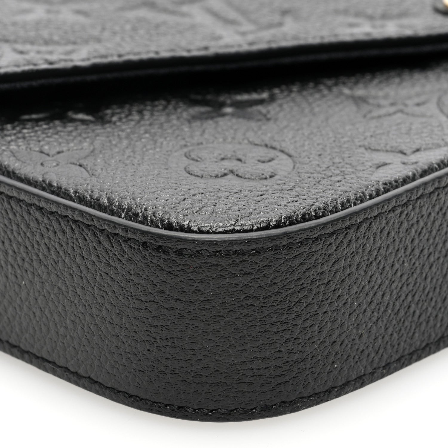 Louis Vuitton Empreinte Pochette Felicie Chain Wallet Black 9 of 10